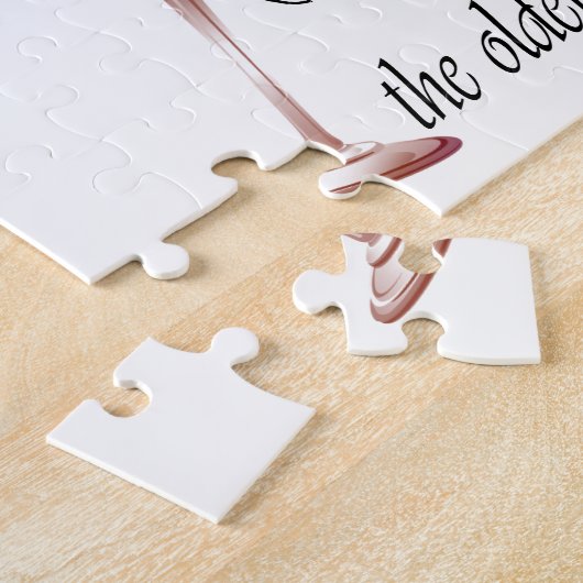 Puzzle Amis et vin, plus plus est ancien le meilleur, (Côté)