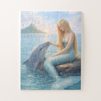 Puzzle Amis sirène et dauphin