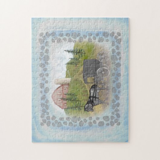 Puzzle Amish Buggy Visite (Vertical)