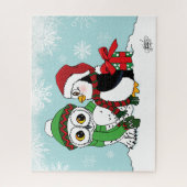 Puzzle Amitié Chouette Neige Pingouin (Vertical)
