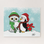 Puzzle Amitié Chouette Neige Pingouin (Horizontal)