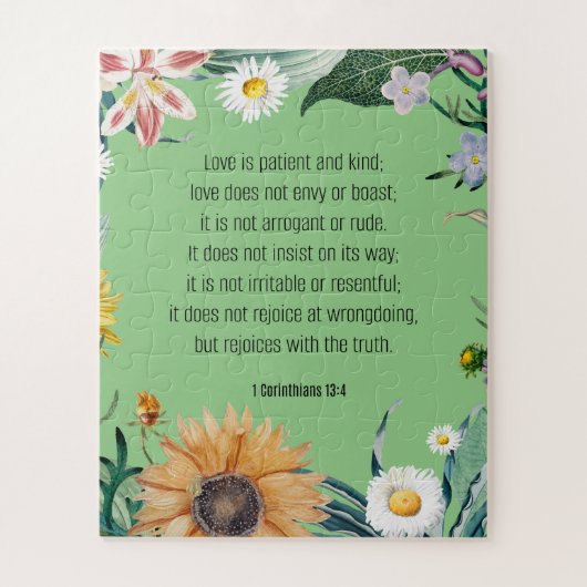 Puzzle Amour, 1 Corinthiens 13:4, (Vertical)
