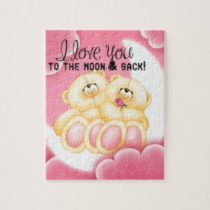 Puzzle amour à la lune et au dos