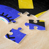 Puzzle Amour Abstrait, yeux : motif coloré (Côté)