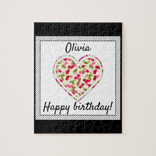 Puzzle Amour, baies, cerise (Vertical)