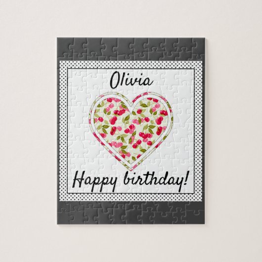 Puzzle Amour, baies, cerise (Vertical)