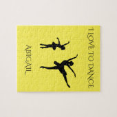 Puzzle "Amour danser" avec nom personnalisé. (Horizontal)