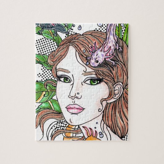 Puzzle amour d'axolotl (Vertical)