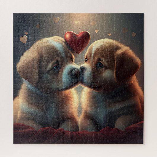 Puzzle Amour de chiot mignon (Vertical)
