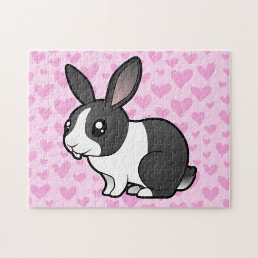 Puzzle Amour de lapin (cheveux lisses d'oreille uppy) (Horizontal)