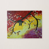 Puzzle Amour du printemps, oiseaux et fleurs (Horizontal)