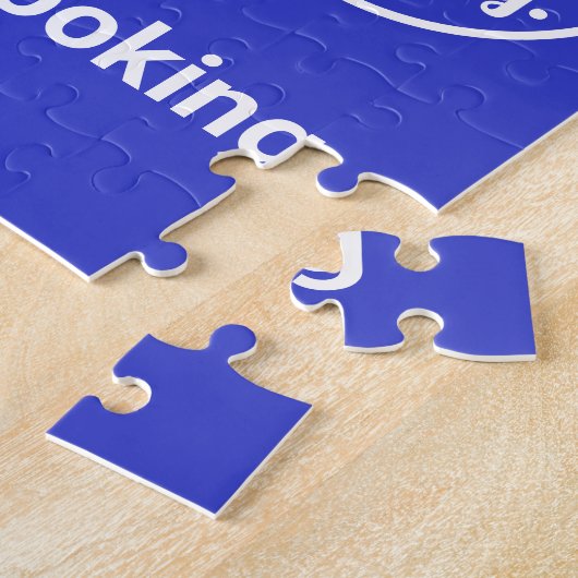 Puzzle Amour et mots en bleu et blanc (Côté)