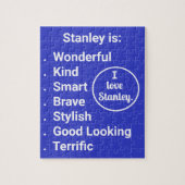 Puzzle Amour et mots en bleu et blanc (Vertical)