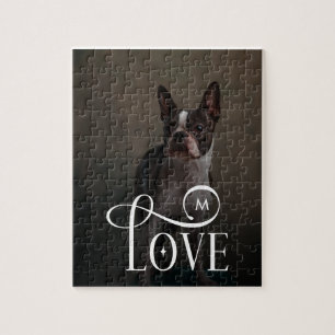 Puzzle Amour Moderne Photo Monogramme Personnalisé pour A