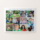 Puzzle AMOUR pour BEST DAD 12 photo collage Fête des père (Horizontal)