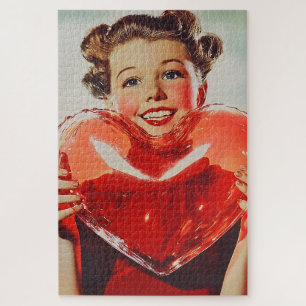 Puzzle Amour rétro : 1950s Luminosité cardiaque