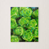 Puzzle Amour romantique Vert Valentine Parties scintillan (Vertical)