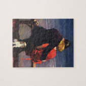 Puzzle Amour Romantique Vintage, Romance sur la Plage (Horizontal)