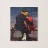 Puzzle Amour Romantique Vintage, Romance sur la Plage (Vertical)