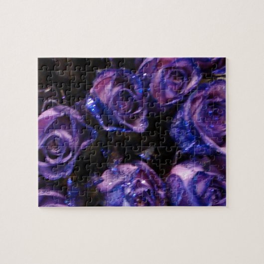 Puzzle Amour romantique violet Valentine Parties scintill (Horizontal)