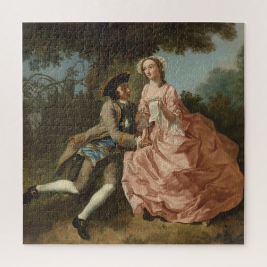 Puzzle Amoureux dans un paysage (couple romantique) (Vertical)
