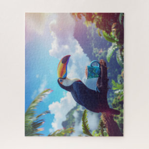 PUZZLE AMOUREUX DE CACAO - TOUCAN DE LA FORÊT TROPICALE