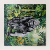 Puzzle Amoureux de gorilles de jungle cool (Horizontal)