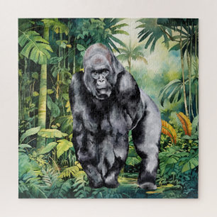 Puzzle Amoureux de gorilles de jungle cool