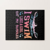 Puzzle Amoureux De La Baignade - Je Nage Comme Une Fille (Horizontal)