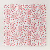 Puzzle Amoureux de les chats si mignon couleur rouge (Horizontal)