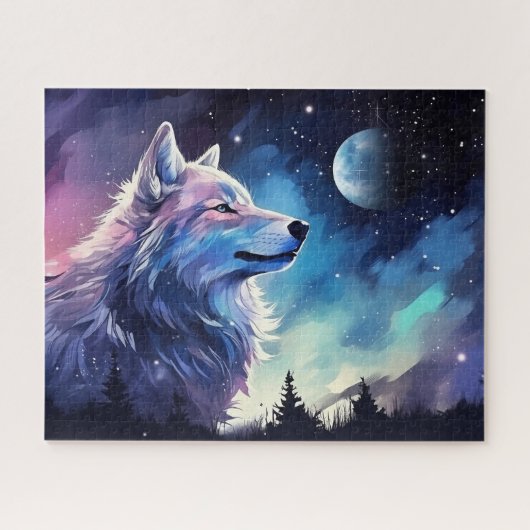 Puzzle Amoureux des animaux loup cool (Horizontal)