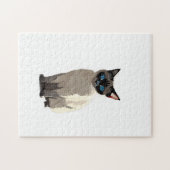 Puzzle Amoureux des chats Siamese Cat Art Electric Blue E (Horizontal)