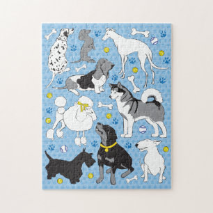 Puzzle Amoureux des chiens 11x14 pour les aveugles