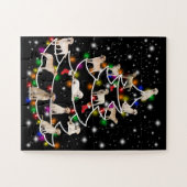 Puzzle Amoureux des chiens | Arbre de Noël du Labrador (Horizontal)