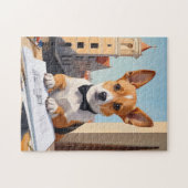 Puzzle Amoureux des chiens de Charming Corgi Architect (Horizontal)