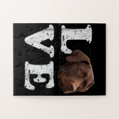 Puzzle Amoureux des chiens | I Love Chocolate Labrador Re (Horizontal)