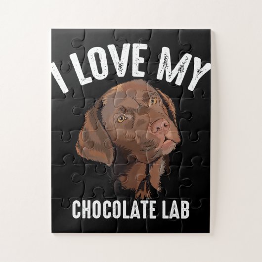 Puzzle Amoureux des chiens | J'adore mon laboratoire de c (Vertical)