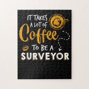 Puzzle Amoureux du café Funny Surveyor Ingénieur Construc