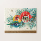 Puzzle ampoules de Noël rétro vintage (Horizontal)