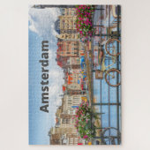 Puzzle Amsterdam City View - Bâtiments anciens, Rivière,  (Vertical)