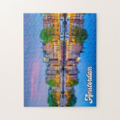 Puzzle Amsterdam, Pays-Bas, Au coucher du soleil (Vertical)