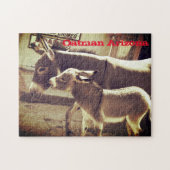 Puzzle amusant avec ânes (Horizontal)