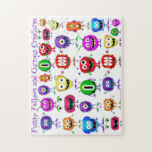 Puzzle Amusant, coloré, Monstres de dessin animé (Vertical)