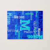 Puzzle Amusant Personnalisé et Monogramme (Horizontal)