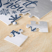 Puzzle Amusants en famille Snowman avec sapin de Noël (Côté)