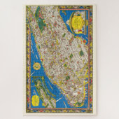 Puzzle Amusants Vintage 1926 Restauré Pictorial Manhattan (Vertical)