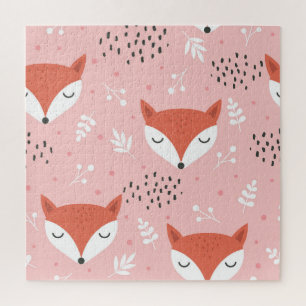 Puzzle Amusement Fox : Motif de forêt mignon
