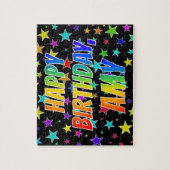 Puzzle "AMY" Prénom, Amusant "HEUREUX ANNIVERSAIRE" (Vertical)