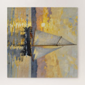 Puzzle An Impasto Illustration of a Sailboat at Sunset (Horizontal)