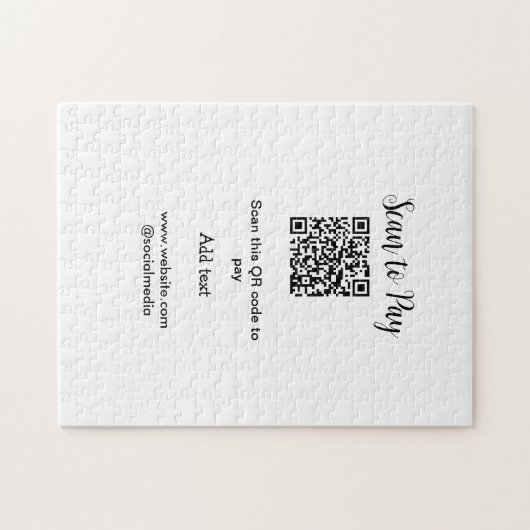 Puzzle Analyser pour payer scanner code QR ajouter des dé (Horizontal)